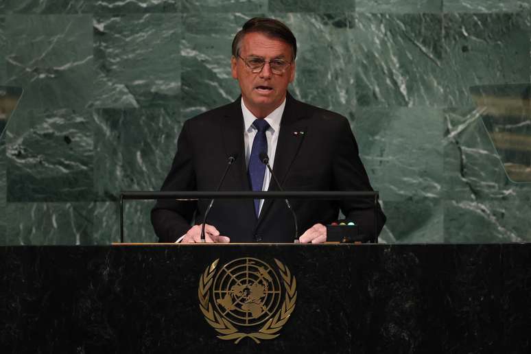 Jair Bolsonaro (PL) em seu discurso de abertura na Assembleia-Geral da ONU