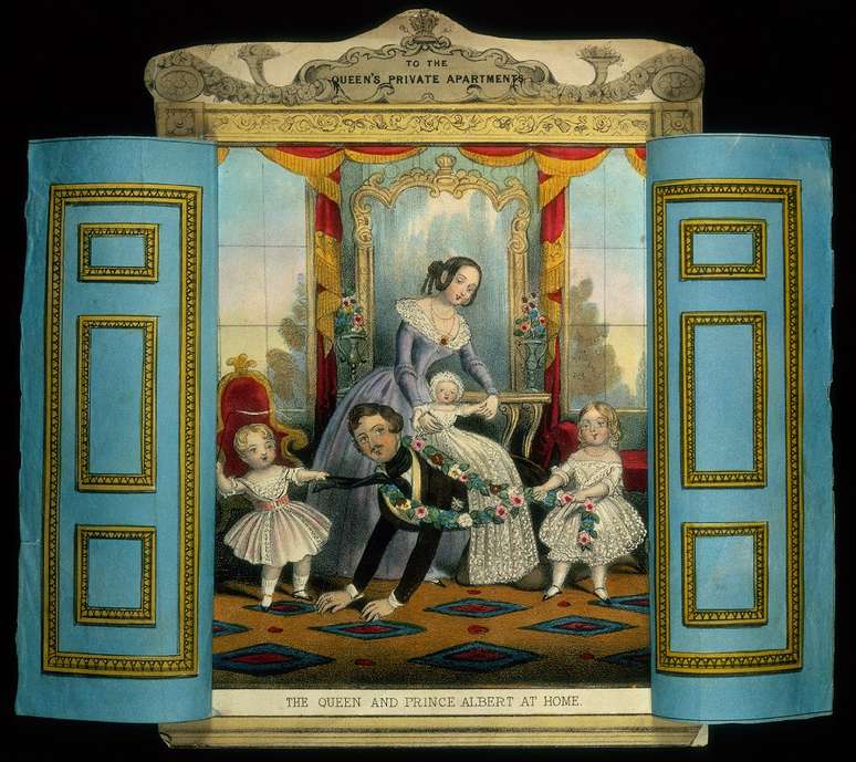 "Rainha Victoria e Príncipe Albert em Casa" (por volta de 1845)
