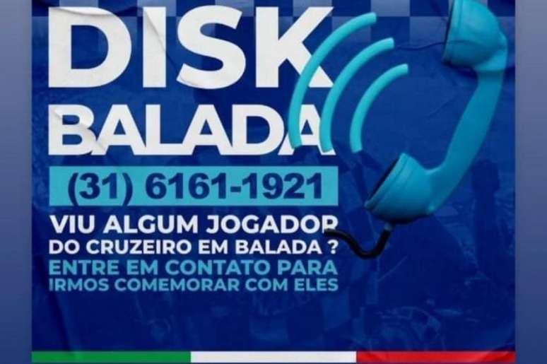 Cruzeiremses traram sarro do "Disk Balada" feito por uma organziada do Galo-(Reprodução/Internet)