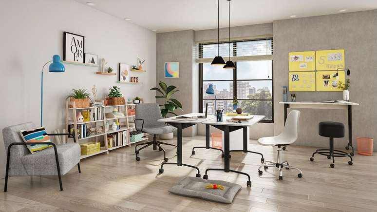 7. Existem diversos modelos de cadeiras de escrit&oacute;rio modernas girat&oacute;rias. Fonte: Tok&Stok