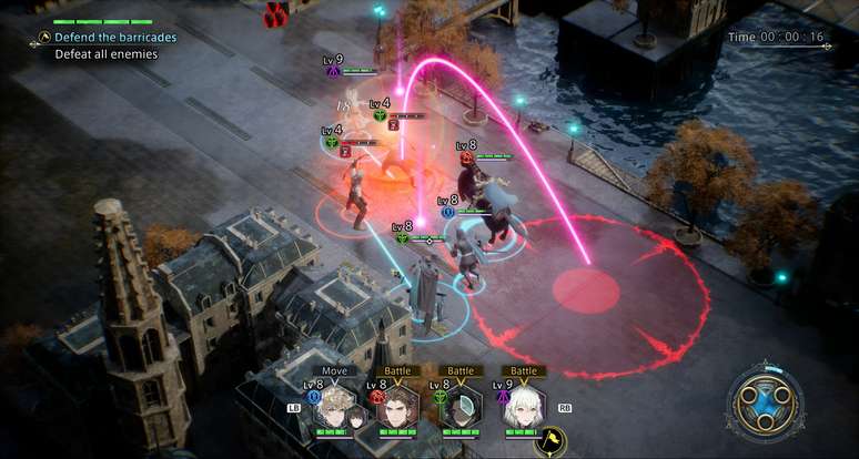 O combate tático é o ponto alto de The DioField Chronicle