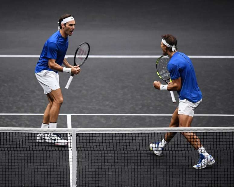 Federer e Natal atuaram juntos uma única vez, em 2017 (Divulgação/Laver Cup)