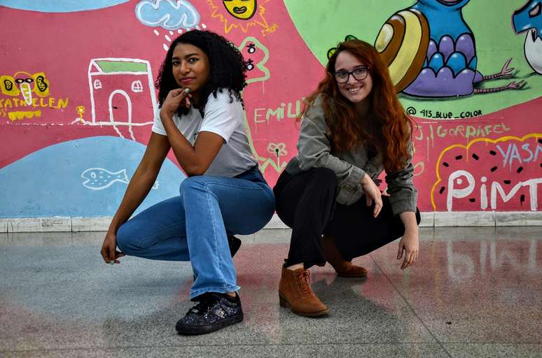 As ativistas climáticas Amanda Costa e Sueley Cavalcante 