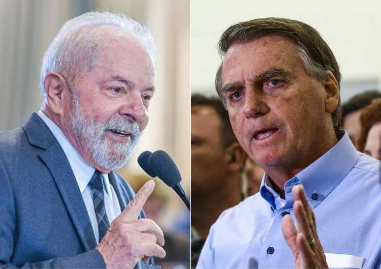 Lula (PT) e Jair Bolsonaro (PL).