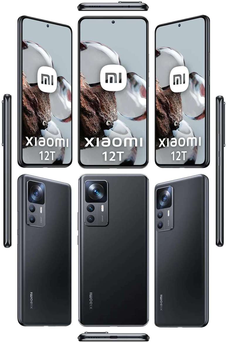 Xiaomi 12T e 12T Pro têm design vazado com tela plana e três câmeras  traseiras