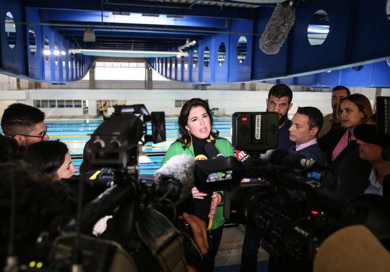 Simone Tebet e Mara Gabrilli visitam o Centro de Treinamento Paraolímpico, nesta sexta-feira, 23, em São Paulo