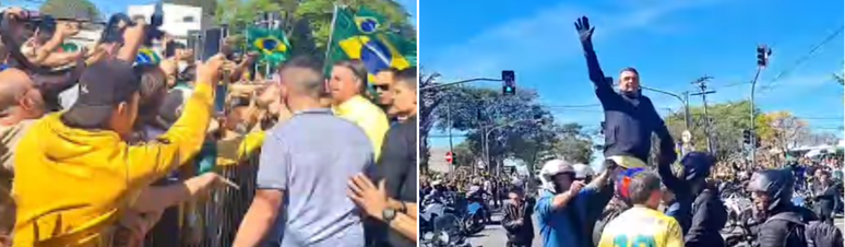 Antes do debate, Bolsonaro faz motociata ao lado de Tarc&iacute;sio em Campinas
