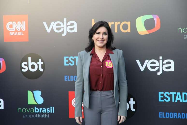 Candidata Simone Tebet (MDB) participou de debate presidencial