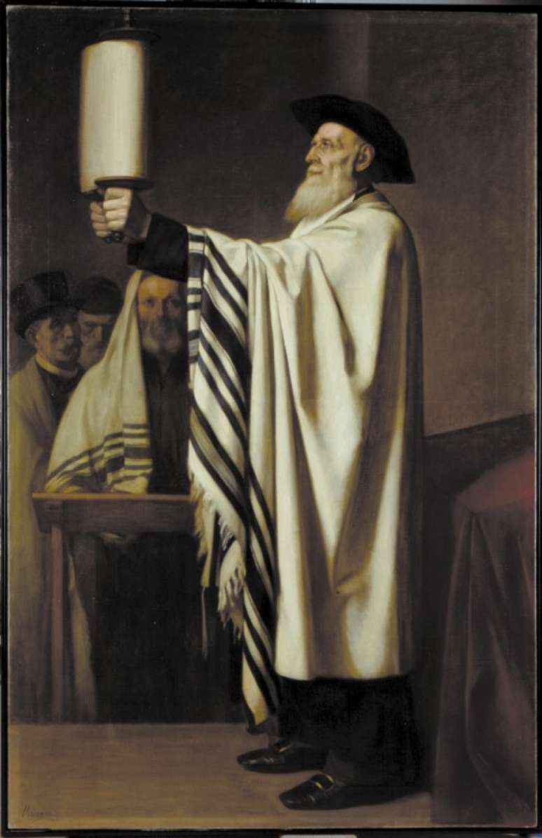 Apresentação da Torá em pintura do século 19