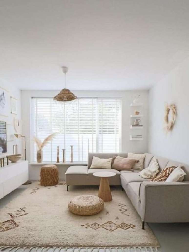 54. Sofá chaise na decoração clean – Foto Terra