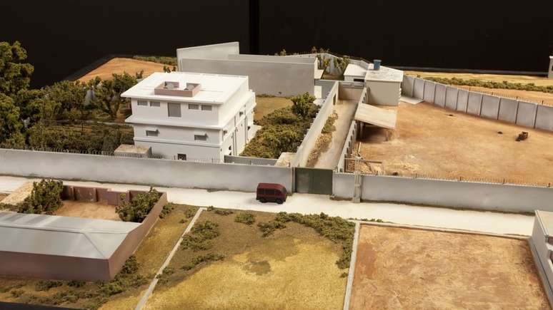Esta maquete do complexo de Abbottabad foi usada para o briefing do presidente Barack Obama sobre a opera&ccedil;&atilde;o que levou &agrave; morte de Osama bin Laden
