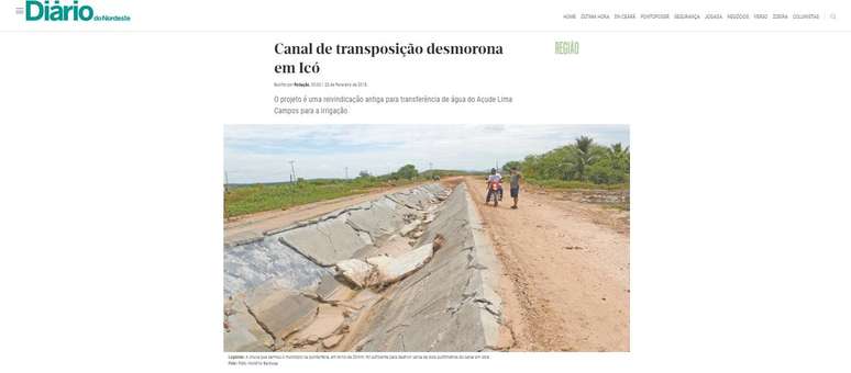 Foto é de 2015 e mostra problemas por causa da chuva