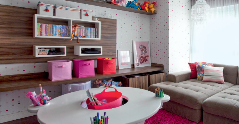 Tudo lindo e em ordem na brinquedoteca!