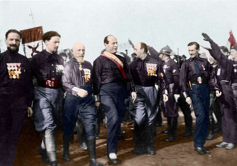 A Marcha sobre Roma, em outubro de 1922, abriu caminho para a ditadura fascista de Benito Mussolini na It&aacute;lia