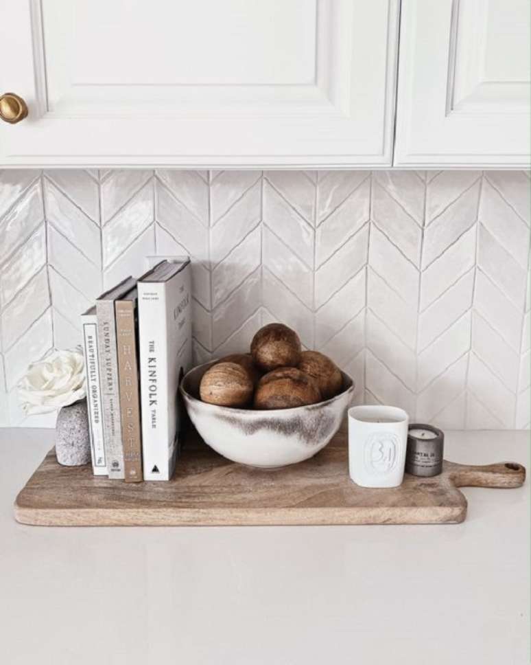 32. Revestimento escama de peixe para cozinha &ndash; Foto Stylin By Aylin