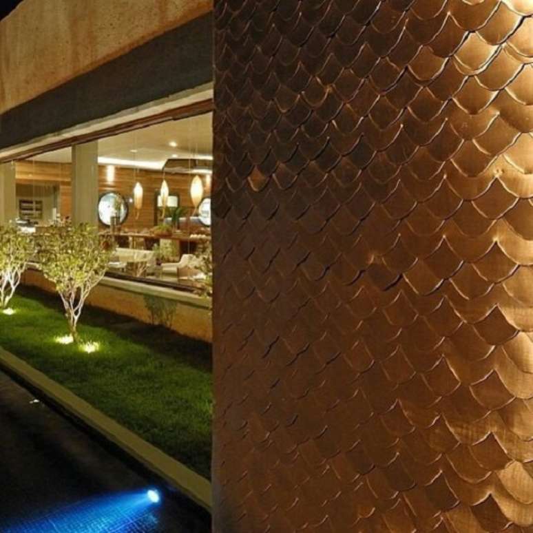 59. Revestimento em escama de peixe dourado &ndash; Foto