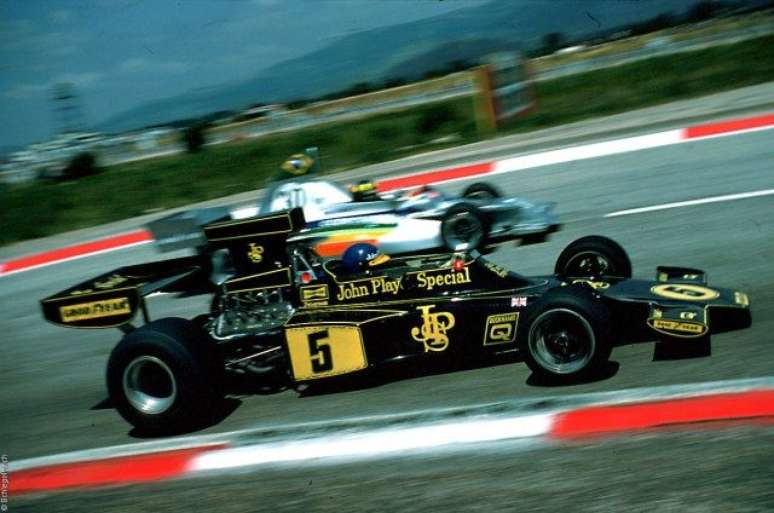 Peterson no GP da França com o Lotus 72F