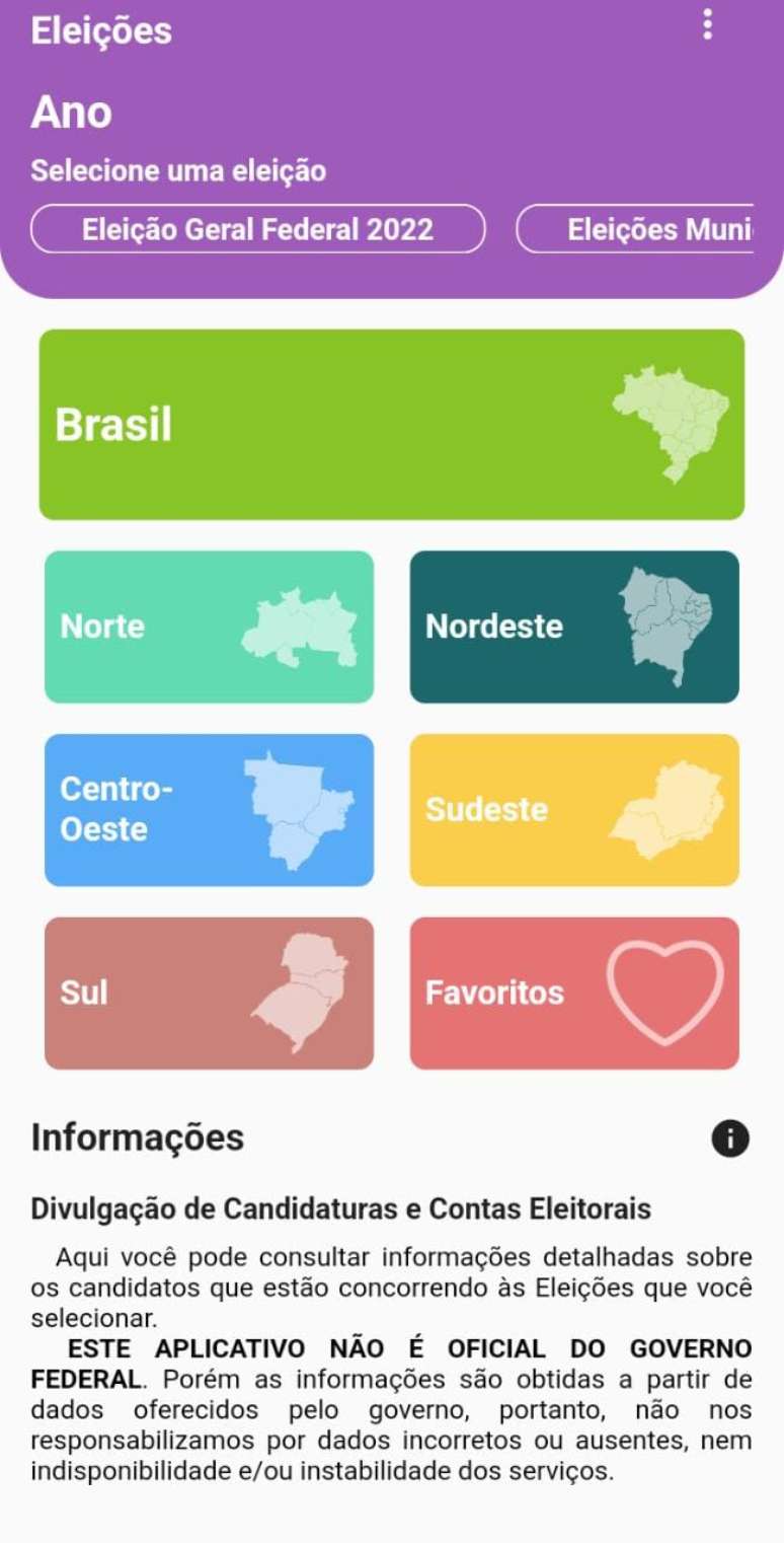 App Eleições 2022