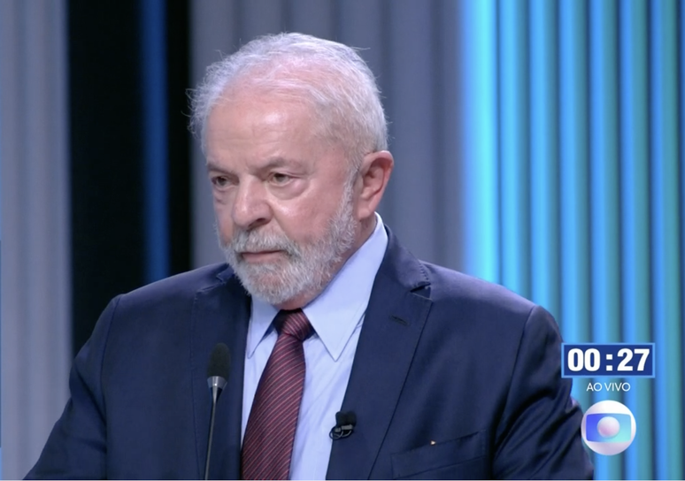Luiz Inácio Lula da Silva (PT) em debate nesta quinta-feira, 29