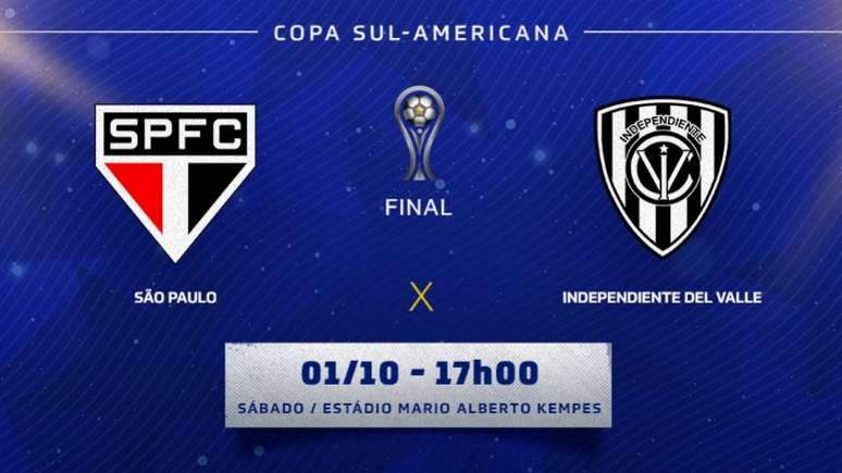 São Paulo e Del Valle lutam pelo título na Copa Sul-Americana (Arte Lance!)