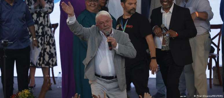 Lula em encontro com líderes evangélicos em São Gonçalo, na Região Metropolitana do Rio de Janeiro, em 9 de setembro de 2022