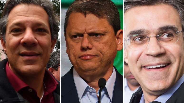 Haddad, Tarcísio e Garcia são os primeiros colocados em São Paulo