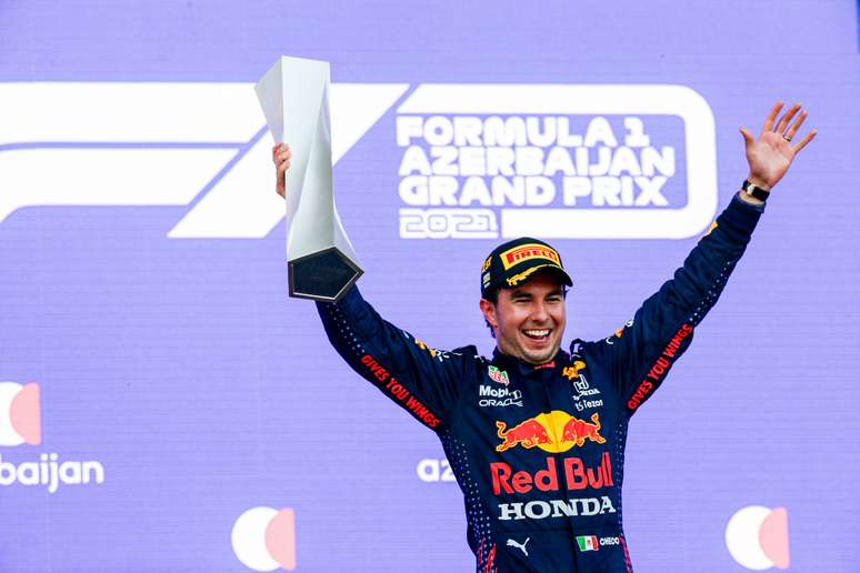 Pérez venceu sua primeira corrida pela Red Bull em 2021, no GP do Azerbaijão 