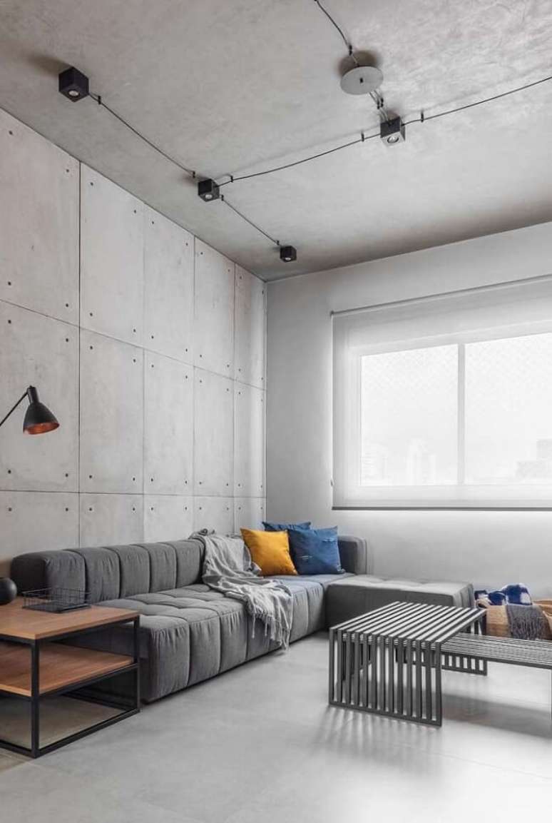 27. O cimento queimado branco é uma tendência na decoração. Fonte – Decor Fácil