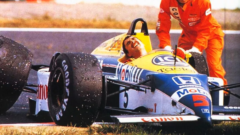 Nigel Mansell bateu na classifica&ccedil;&atilde;o e Piquet levou tri 