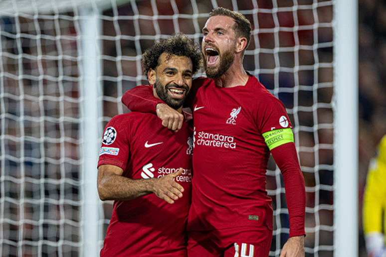 Salah marcou de pênalti um dos gols do Liverpool sobre o Rangers (Foto: Divulgação / Site oficial do Liverpool)