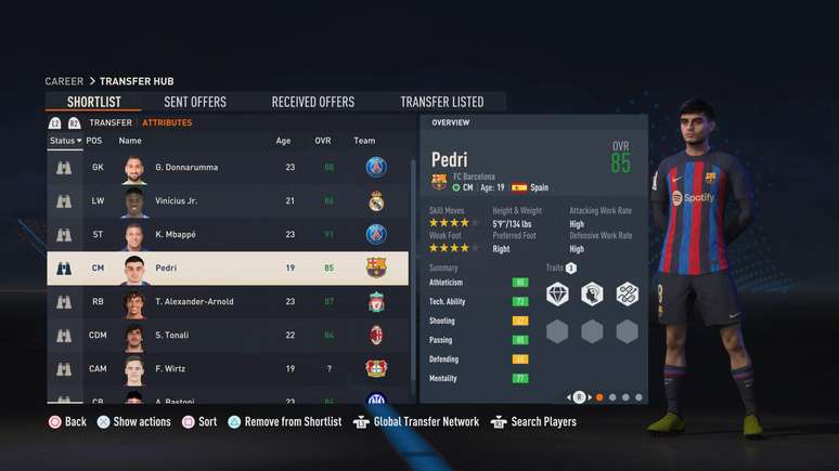 Pedri não tem nem 20 anos e já é um monstro no FIFA 23