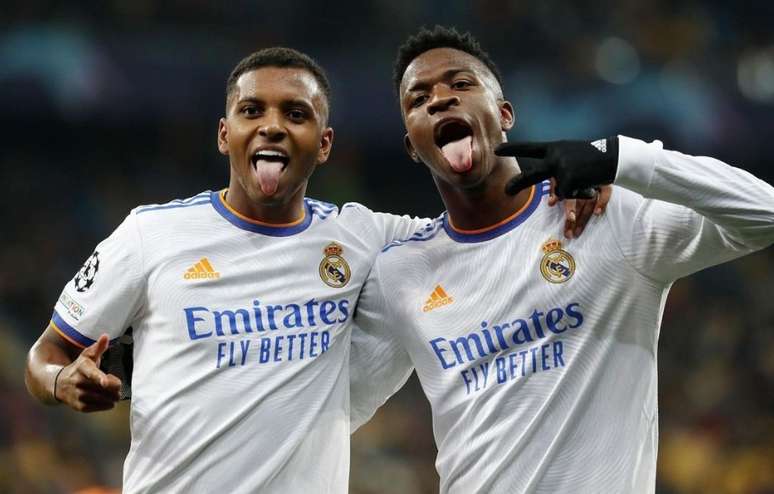 Rodrygo (e) e Vini Jr têm se entendido muito bem no Real Madrid