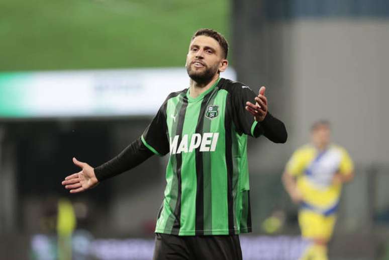 Berardi durante uma partida contra a Juventus pela Série A