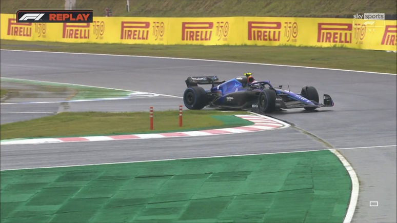 Latifi protagonizou cena c&ocirc;mica durante o TL2 em Suzuka 