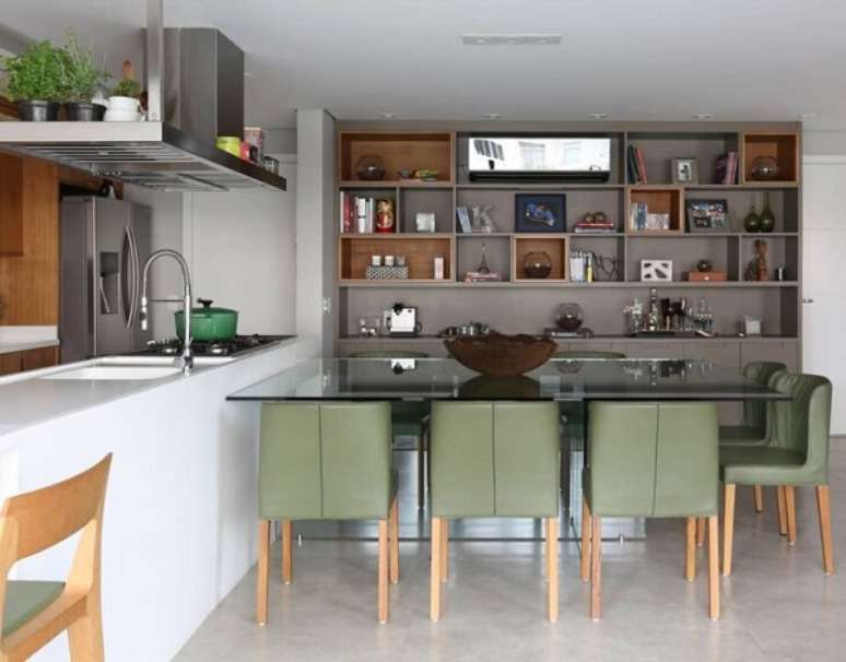 26. Itens de decora&ccedil;&atilde;o para sala de jantar integrada com a de estar &ndash; Foto Mandrril Arquitetura