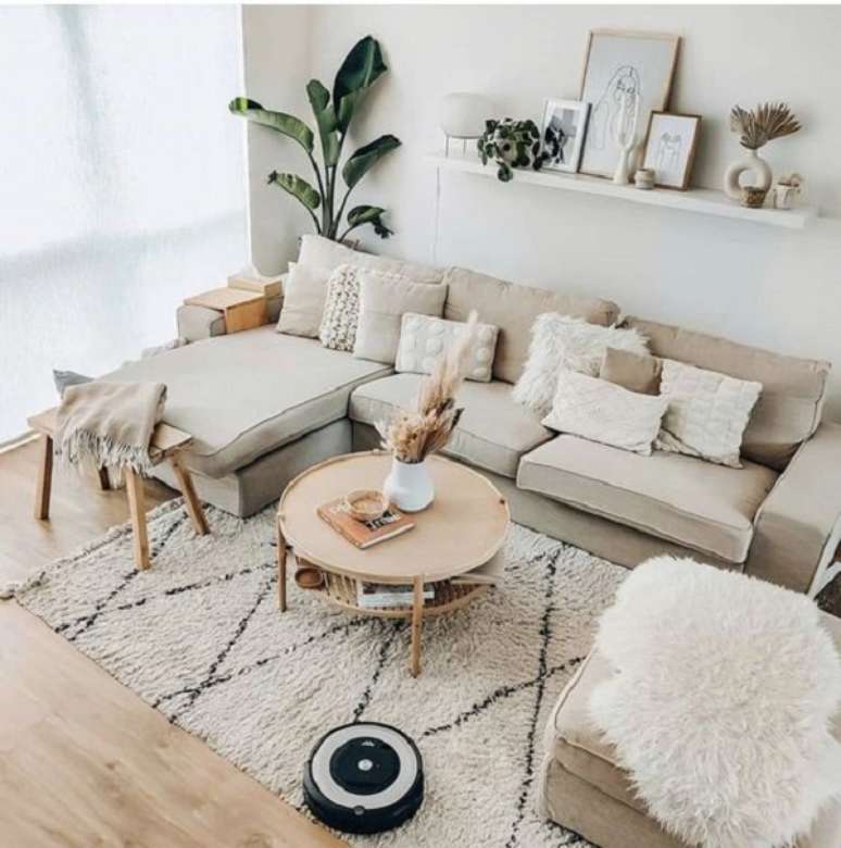 38. Sala com sof&aacute; com chaise fixa &ndash; Foto Estilo Proprio By Sir