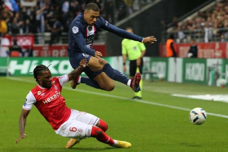 Kylian Mbappé não rendeu bem no confronto contra o Reims (FRANÇOIS NASCIMBENI / AFP)