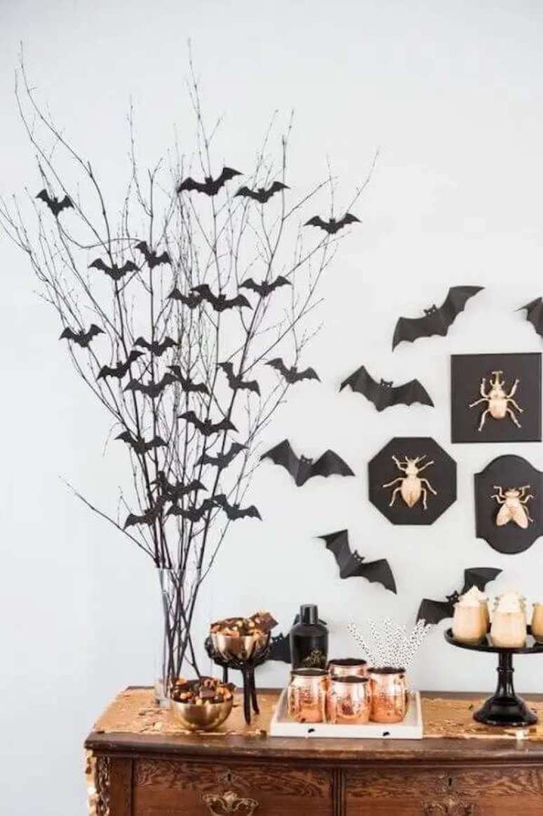 62. Morceguinhos para decora&ccedil;&atilde;o de festa de Halloween &ndash; Foto: Casa e Festa