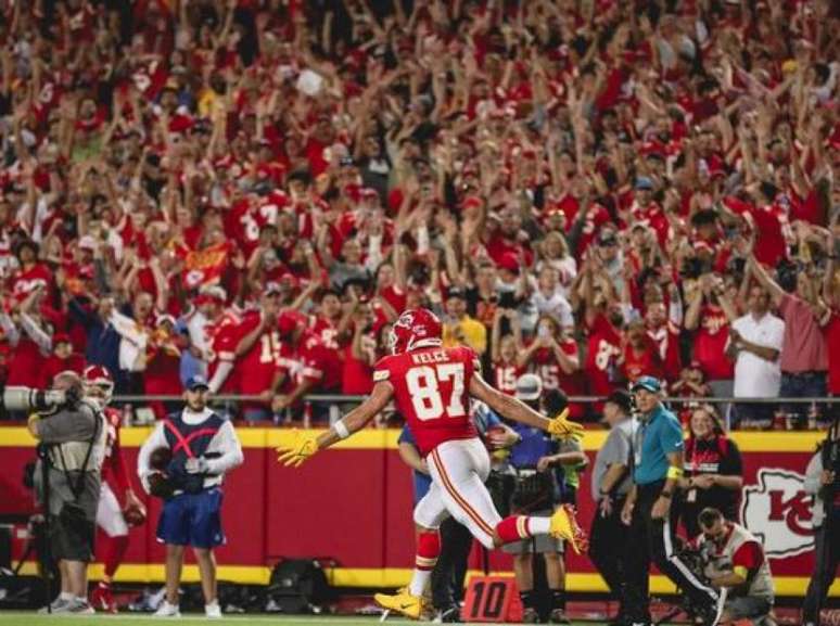 Reprodução Instagram -Travis Kelce marcou quatro touchdowns na partida