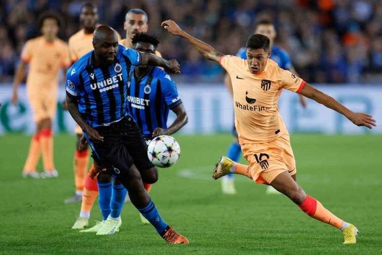 Atleti perdeu para o Brugge no jogo de ida da fase de grupos (Foto: KENZO TRIBOUILLARD / AFP)