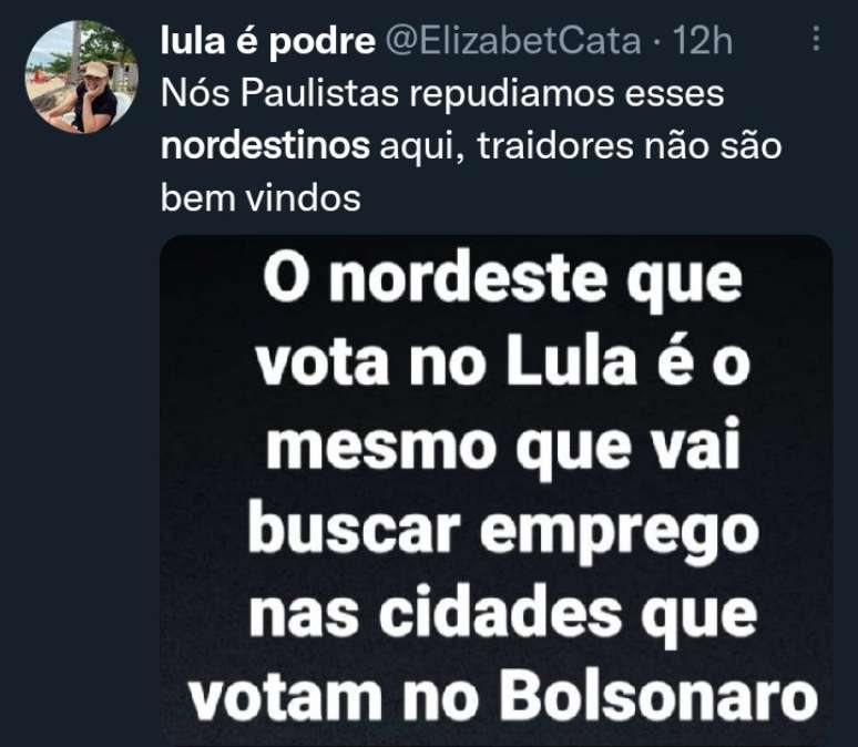 Ataques aos eleitores do Nordeste e xenofobia foram identificados nas plataformas