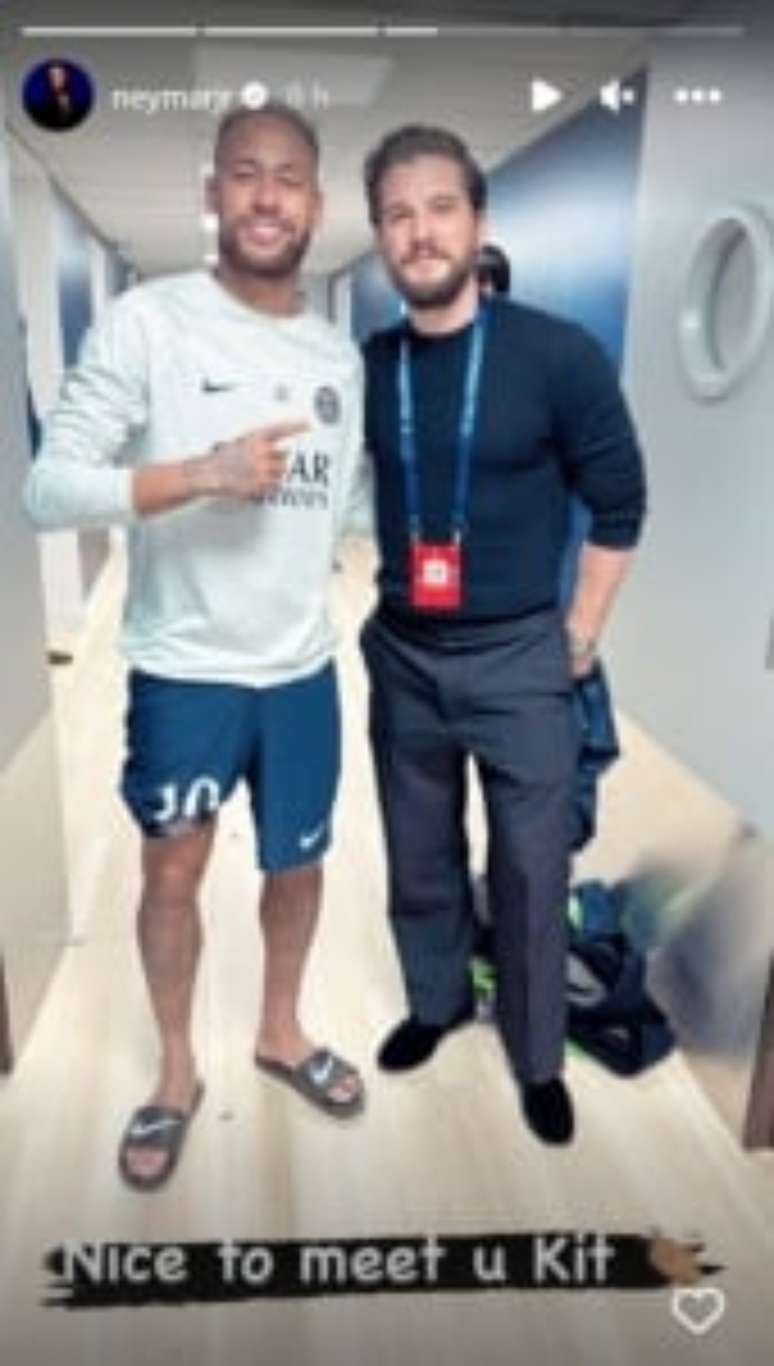 Neymar postou registro com Kit (Reprodução/Instagram)