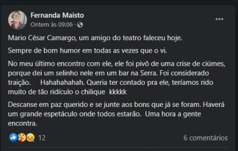 Amigos do ator relembraram momentos com ele em homenagens nas redes sociais