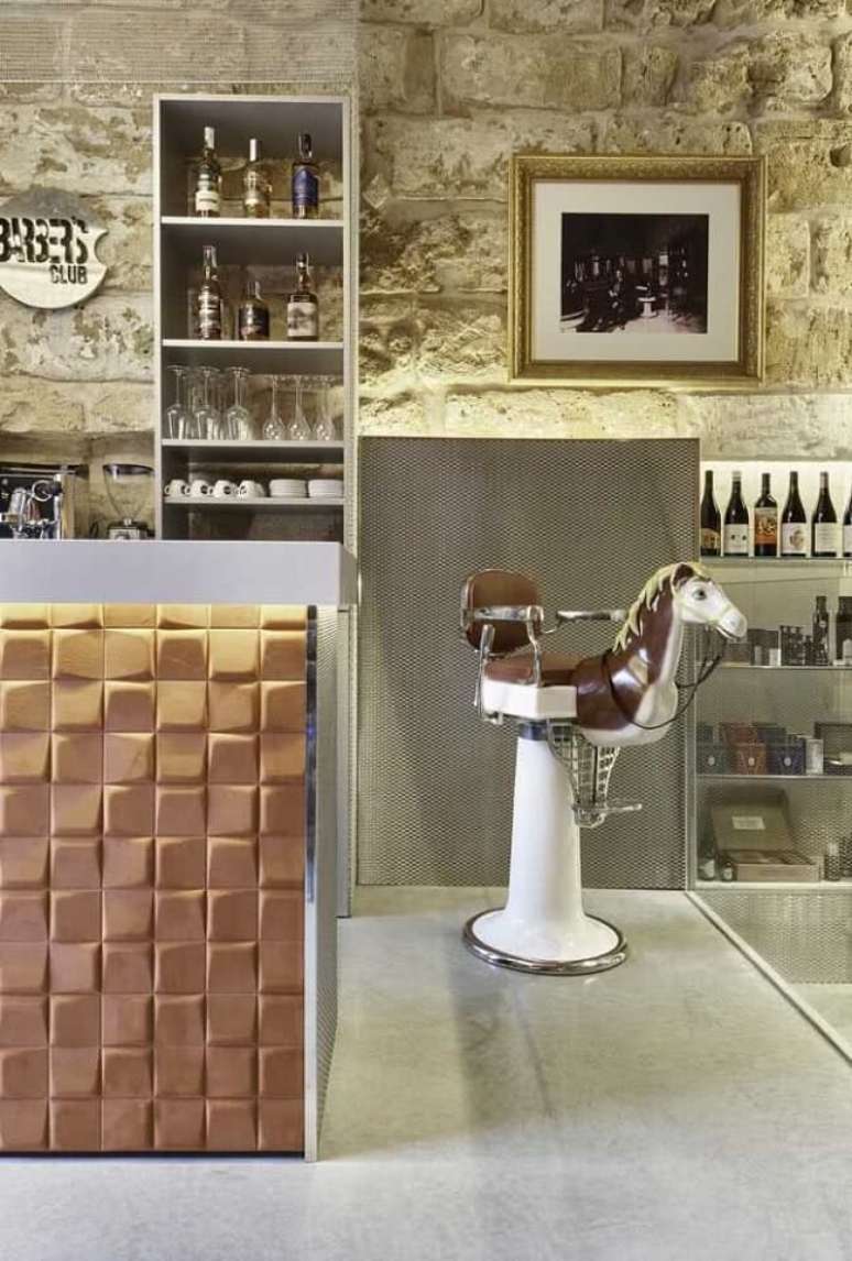 19. Barbearia retr&ocirc; para os pequenos clientes. Fonte &ndash; Decor F&aacute;cil