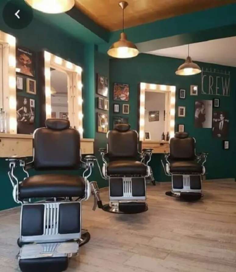 60. Se inspire em diversas ideias para barbearia retr&ocirc;. Fonte &ndash; Decoupage Arts