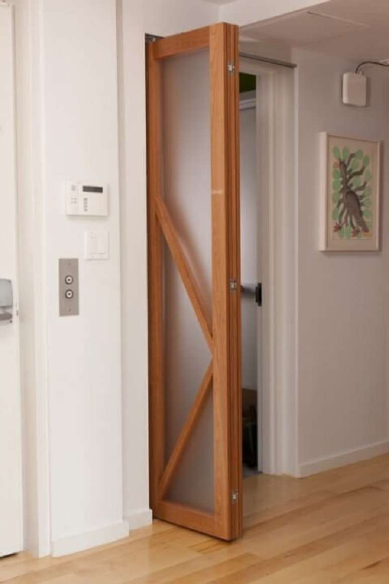 27. Porta camar&atilde;o de vidro fosco para sala &ndash; Foto Casa E Constru&ccedil;&atilde;o