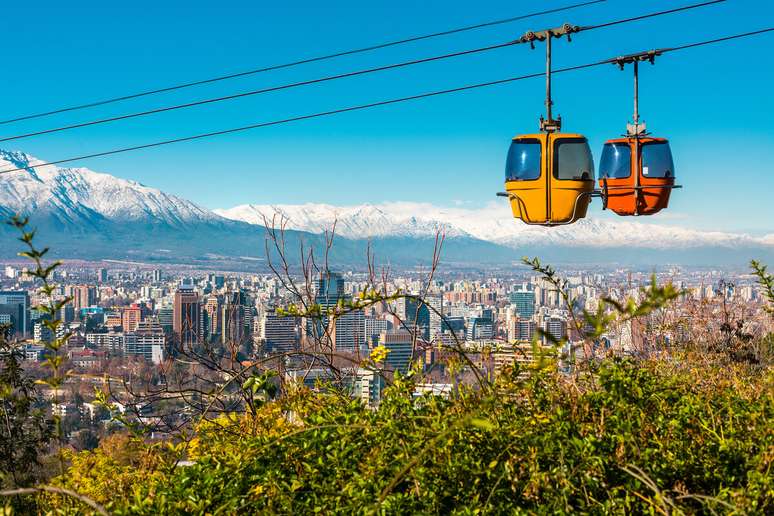 Teleférico que leva até Cerro San Cristóbal, Santiago 