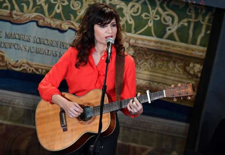 Chiara Civello durante apresentação no Palácio do Quirinal em Roma