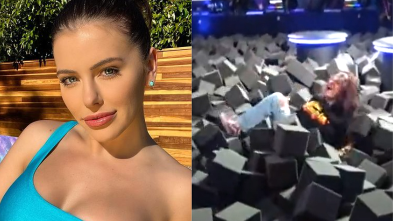 Adriana Chechik teve grave lesão na coluna após cair em piscina de espuma