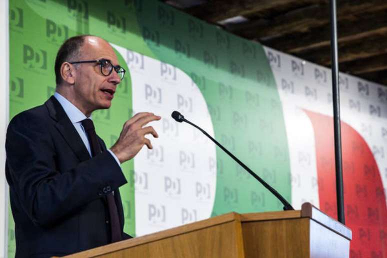 O ex-premiê Enrico Letta, líder do Partido Democrático (PD)